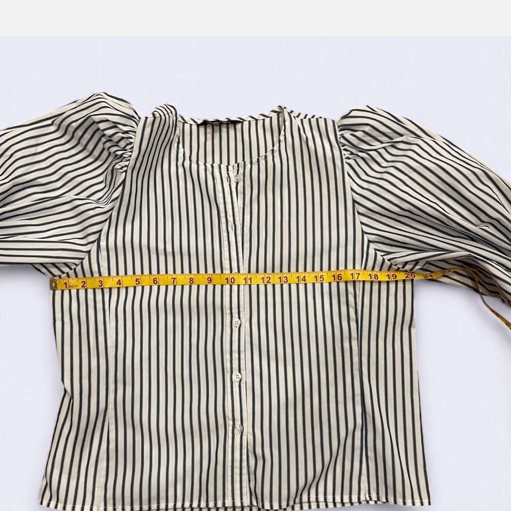 Velvet Heart Black and White Striped Button Down Shirt - Picture 3 of 5
